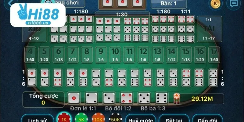 Chơi Game Tài Xỉu Hi88 – Cược 2 số